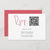 Code QR Cartes RSVP Rouge (Devant / Derrière)