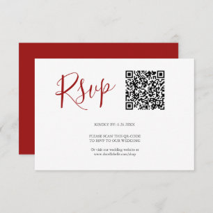 Code QR Cartes RSVP Rouge