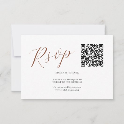 Code QR Cartes RSVP simples (Devant)