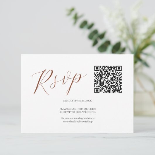 Code QR Cartes RSVP simples (Debout devant)
