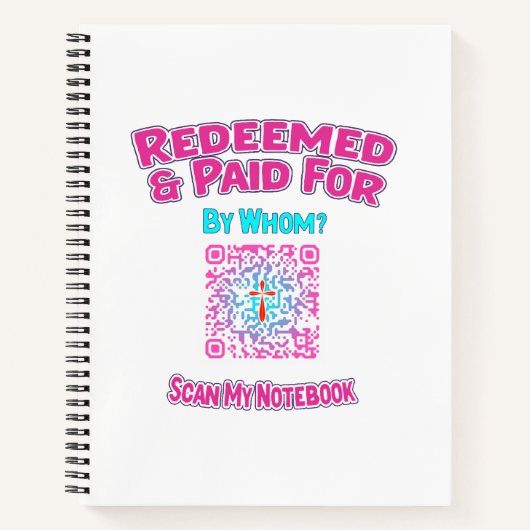 Code QR chrétien Carnet racheté et payé pour (Devant)