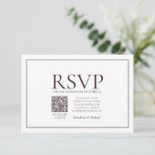 Code QR classique Plum formel Mariage RSVP (Debout devant)