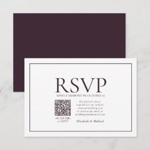 Code QR classique Plum formel Mariage RSVP