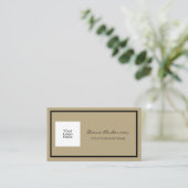 Code QR classique simple Noir et Carte de visite T (Debout devant)