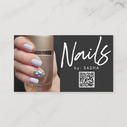 Code QR clous photo cartes de visite (Devant)