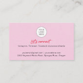 Code QR clous photo cartes de visite (Dos)