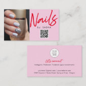 Code QR clous photo cartes de visite (Devant / Derrière)