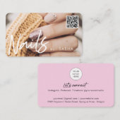 Code QR clous photo cartes de visite (Devant / Derrière)