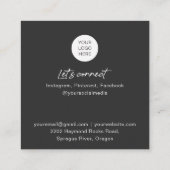 Code QR clous photo cartes de visite (Dos)