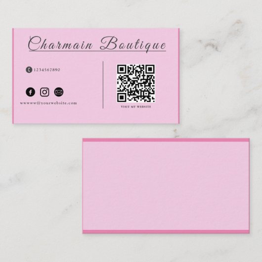 Code QR Connectez-vous avec nous, Carte de visite  (Devant / Derrière)