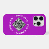 Code QR coque iphone texte personnalisé Vos couleu (Verso Horizontal)