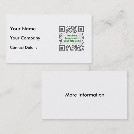 Code QR customisé pour le Carte de visite de télép (Devant / Derrière)