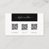 Code QR d'analyse de paiement Carte de visite indé (Devant)