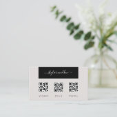 Code QR d'analyse de paiement Carte de visite indé (Debout devant)