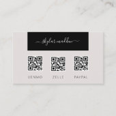 Code QR d'analyse de paiement Carte de visite indé (Devant)