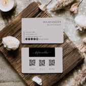 Code QR d'analyse de paiement Carte de visite indé