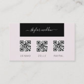 Code QR d'analyse de paiement Carte de visite indé (Devant)