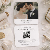 Code QR d'Annonce de Site Web de Mariage Minimalis