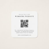 Code QR d'Annonce de Site Web de Mariage Minimalis (Dos)