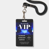 Code QR de badge de concert VIP Backstage (Avant avec lanière)