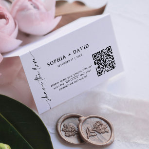 Code QR de capture d'amour de script minimaliste m
