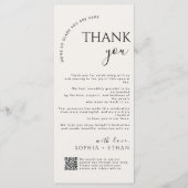 Code QR de carte de remerciement pour la dispositi (Devant)