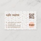 Code QR de carte de visite de Boho Café Logo (Dos)