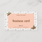 Code QR de carte de visite de Boho Café Logo (Devant)
