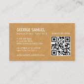 Code QR de carte de visite de construction audacie (Dos)
