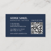 Code QR de carte de visite de construction moulée (Dos)