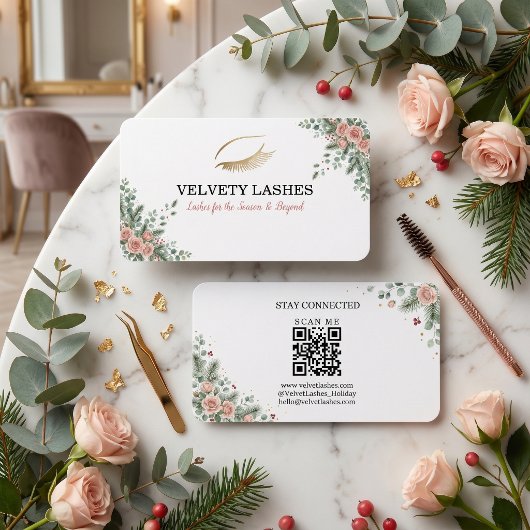 Code QR de carte de visite de vacances botanique p