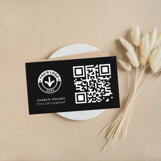 Code QR de Carte de Visite | Design Moderne Noir
