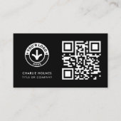 Code QR de Carte de Visite | Design Moderne Noir (Devant)