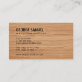 Code QR de carte de visite en bois de construction (Dos)