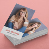 Code QR de carte de visite photo simple moderne po