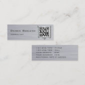 Code QR de carte en métal brossé (Devant / Derrière)