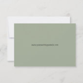 Code QR de couleur vert sauge avec réponse RSVP à  (Dos)