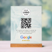 Code QR de critiques Google sur un panneau de tabl (Neutre)