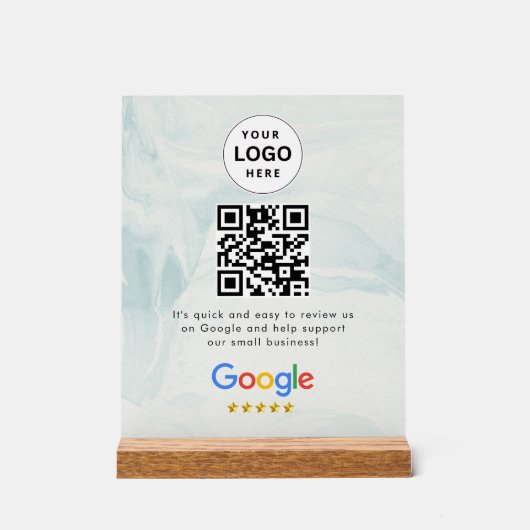 Code QR de critiques Google sur un panneau de tabl (Recto)