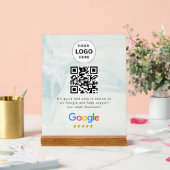 Code QR de critiques Google sur un panneau de tabl (Mariage)