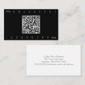 Code QR de fidélité double numéro simple (Devant / Derrière)