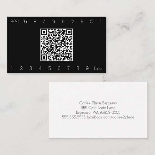 Code QR de fidélité double numéro simple (Devant / Derrière)