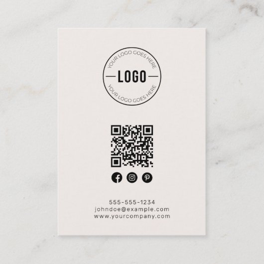 Code QR de la carte d'affichage des oreilles (Dos)