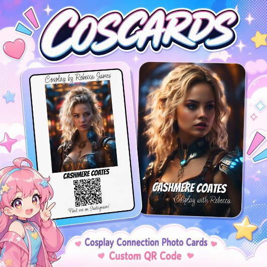 Code QR de la carte de visite de connexion Cosplay