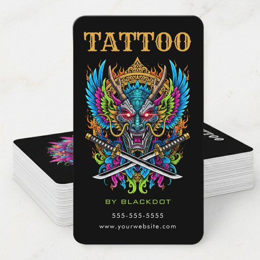Code QR de la carte de visite de l'artiste tatoueu