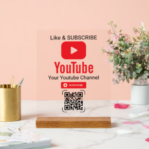 Code QR de la chaîne YouTube avec bouton de lectur