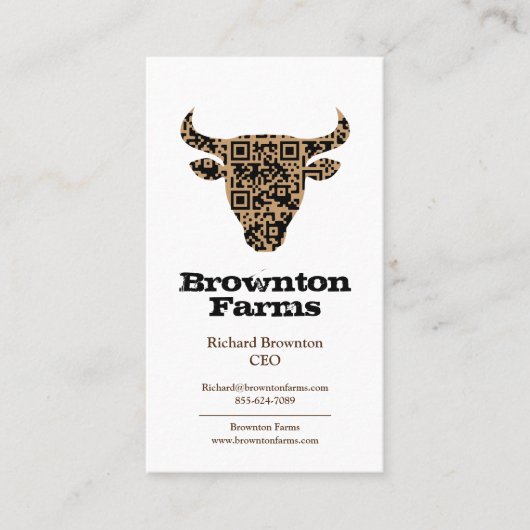 Code QR de la ferme cowboy occidentale Carte de vi (Devant)