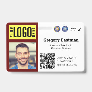 Code QR de la personne qualifiée Photo ID Badge Ro
