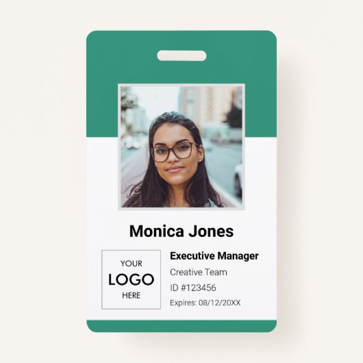 Code QR de l'ID photo de l'employé Badge (Devant)