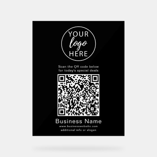 Code QR de logo d'entreprise personnalisé simple (Recto)